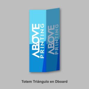 Totem triángulo en Dboard impreso en Carolina, Puerto Rico